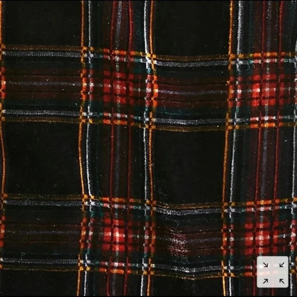 J.Crew Womens Velvet Plaid Sleeveless TankTop
